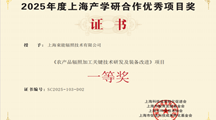 “农产品辐照加工关键技术研发及装备改进”项目 获2025年度“上海产学研合作优秀项目奖”一等奖