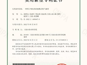 授权实用新型专利-一种用于喷农药的便携式氧气装置