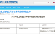 我院信息所科技人员荣获上海地区科学技术情报成果奖